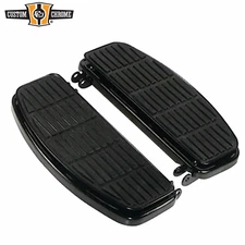 Rectangular Black Shaker Floorboard Set Fits For Harley Touring FL Softail 80-14