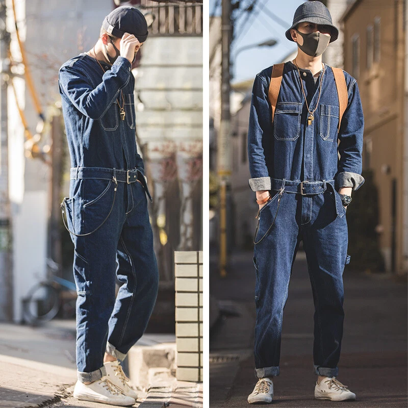 Mens Denim Bib and Brace Work Pants Dungarees Overalls Jumpsuit Trousers  Casual | eBay