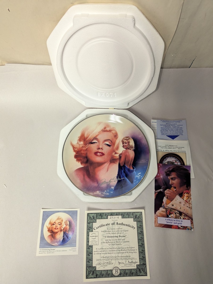 Marilyn Monroe "A Glimmering Dream" 5th Issue Collector Plate Bradford Exchange 