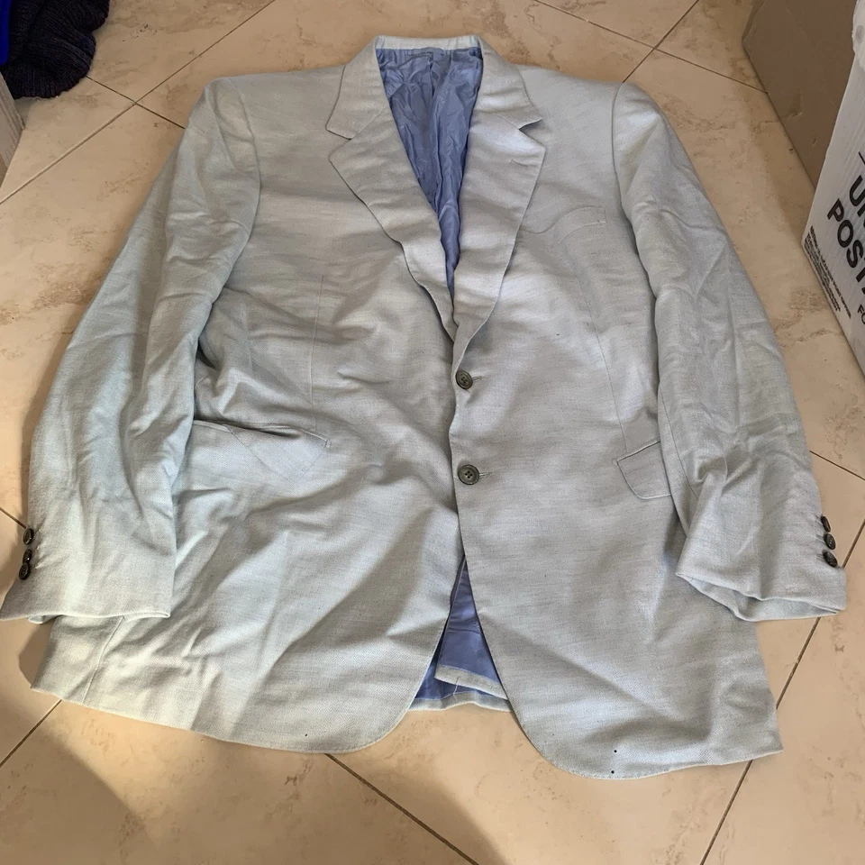 Chaqueta Blazer BRIONI NM TRAIANO Azul Claro Cachemira Pura UK, US 44R / EUR 54R Foto 2 de 4
