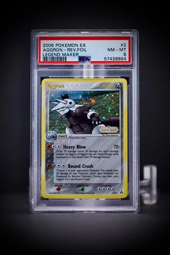 2006 POKEMON EX Legend Maker Aggron Rev Foil Stamped 2 PSA 8