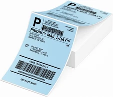 Phomemo 4X6'' Thermal Shipping 4''x6‘’ 100pcs, Blue 