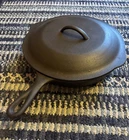 Vintage Lodge 3 Notch No. 8 SK Cast Iron Skillet With Lid - Restored.