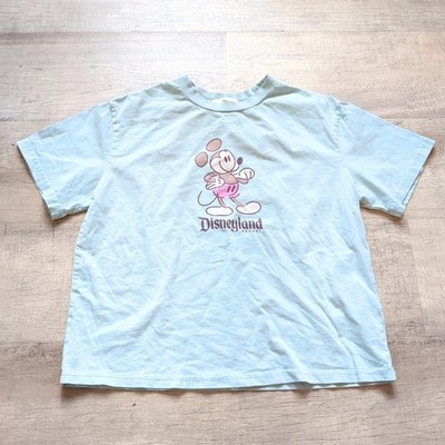 Disney Mickey Mouse Genuine Mousewear Aquamarine Crop Shirt for Women Size M