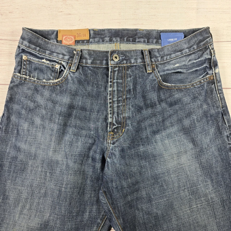 Vintage Gap 1969 Loose Fit Men’s 36x34 Button Fly Straight Denim Jeans Y2K - Image 3 of 4