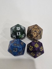 Magic The Gathering MTG Spindown D20 Life Counter Dice Lot Of 4 Oversized