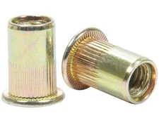 100pcs M6-1.0 Metric Yellow Zinc Rivet Nut Threaded Insert Nutsert-USA