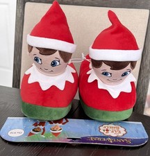 Elf on the Shelf Christmas Slippers Size Kids Unisex 9/10 Santaverse Grip Bottom