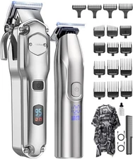 Jack & Rose Clippers and Trimmers Set, Cordless Hair for Silvery 