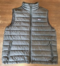 Patagonia Black Down Puffer Vest Youth Boy's Size XXL Full Zip Insulated
