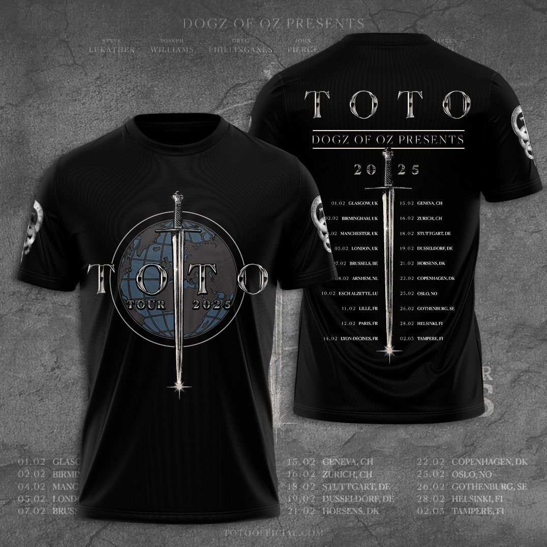 Toto Tour 2025 Dogz Of Oz Presents AOP T-Shirt | eBay