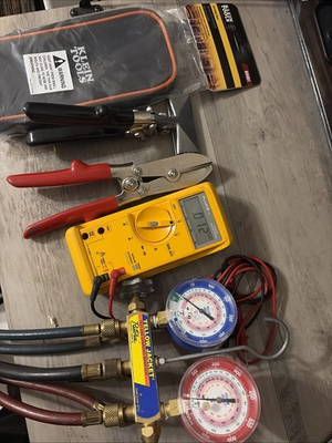 #ad Yellow Jacket Gauge R22 410a New Klien Pouch Malco Bender And Crimper Meter Too $169.99