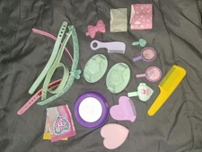 Scruff A Luvs Accessories Lot Collar Brush Bowl Tags Clothes Skirt