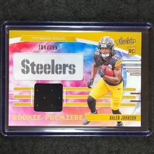 2025 Absolute Football KALEB JOHNSON Rookie Premiere Materials Jersey 104/399