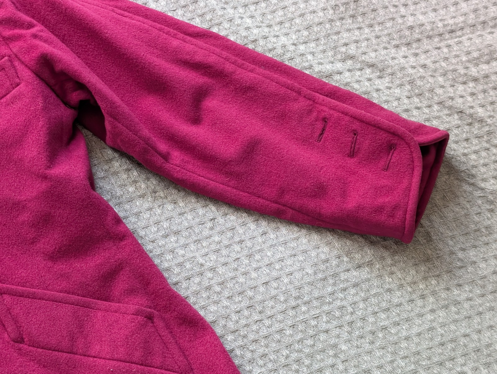 Cappotto Saint Laurent vintage donna 38 misto lana pavone Parigi Francia anni 80 LEGGI