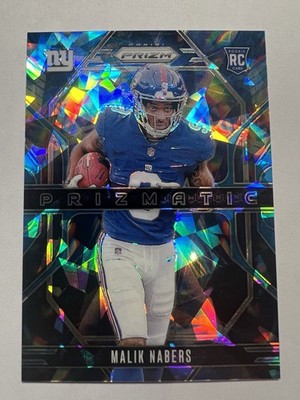2024 Panini Prizm Malik Nabers Prizmatic /99 Blue Ice Prizm #13 RC Rookie Giants