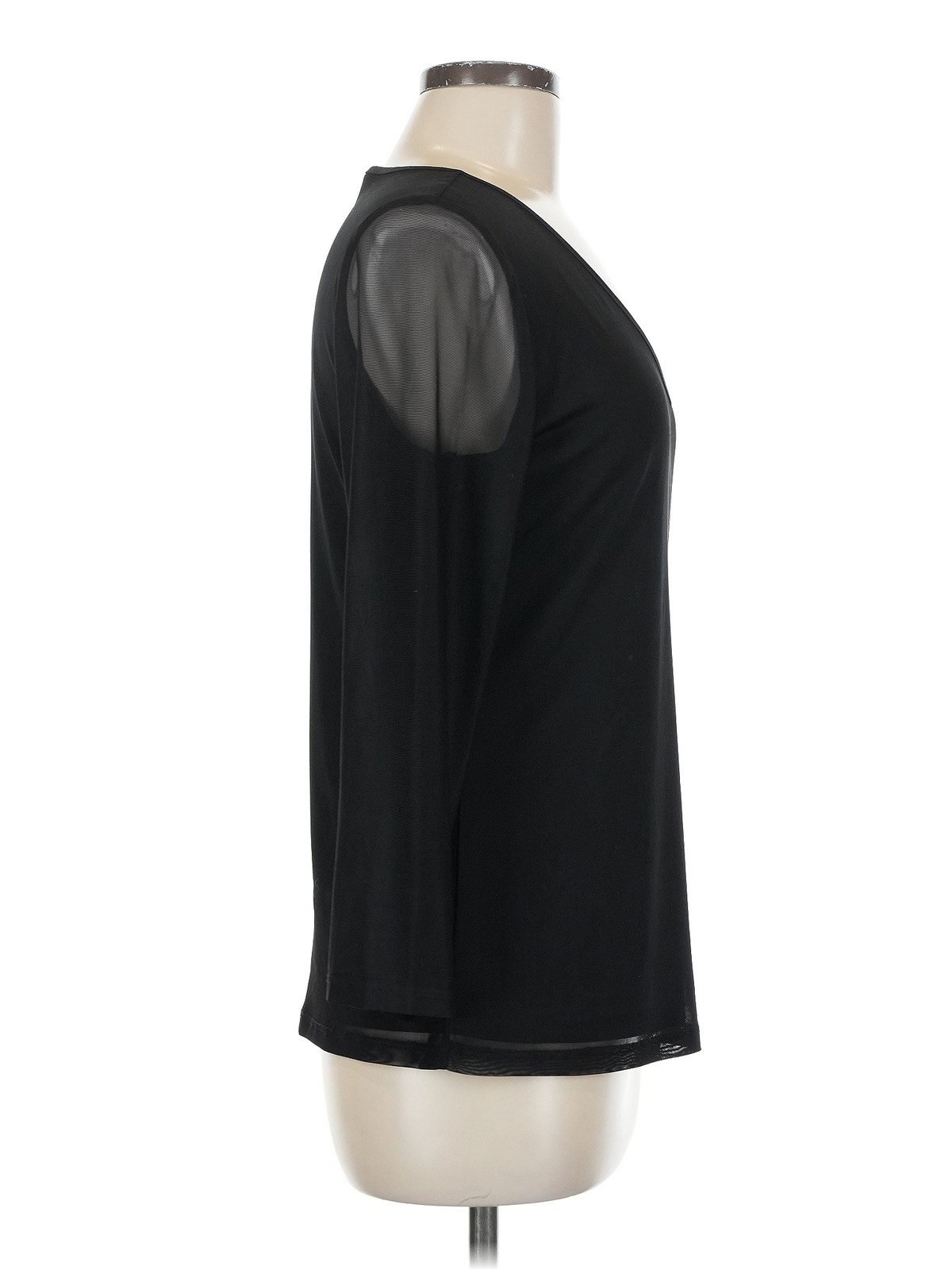 Calvin Klein Women Black 3/4 Sleeve T-Shirt M thumbnail 3