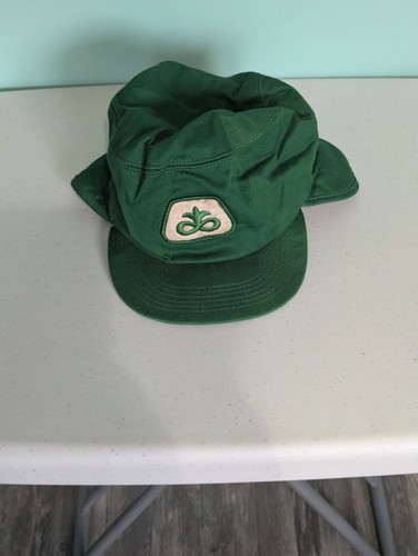 VTG PIONEER SEED Winter Ear Flap Cap Hat Logo Patch K-Products USA Insulated - Picture 9 of 10
