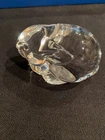 Steuben Clear Glass - Rabbit Hand Cooler/Paperweight