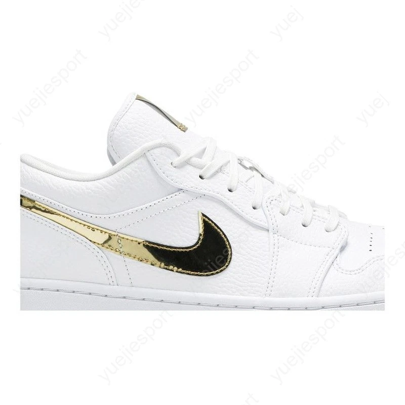 Air Jordan 1 Retro Bajo Blanco Metálico Dorado CZ4776-100 Foto 2 de 4