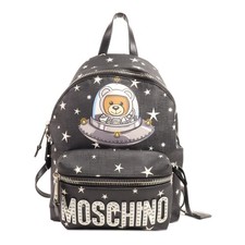 MOSCHINO SHW Backpack 2T7641 Coated Canvas Black