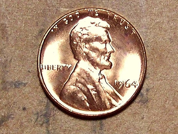 1964年 リンカーン 1セント硬貨マークなしレア Circulated 1964 Lincoln Memorial Small Cents (1959-2008) for sale