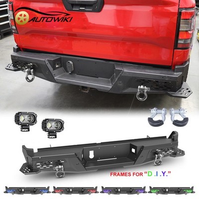 Rear Bumper Fits 2022 2023 2024 2025 Nissan Frontier Heavy Steel W/ Pod Lights