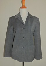 WOMEN'S RAFAELLA GRAY WOOL BLEND 3 BUTTON BLAZER SIZE 10