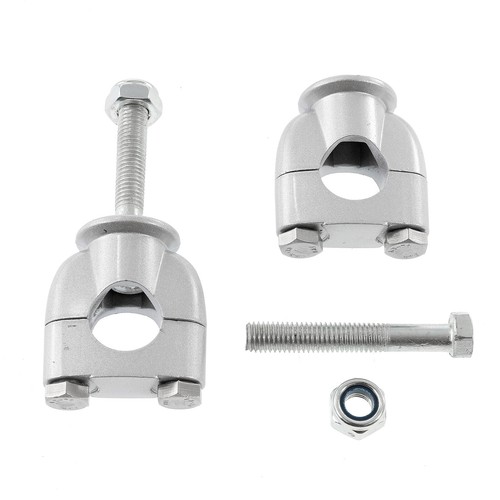 Chrome 22mm 7/8" CNC Motorcycle HandleBar Bar Mount Clamps Risers Adapters Set - Bild 5 von 11
