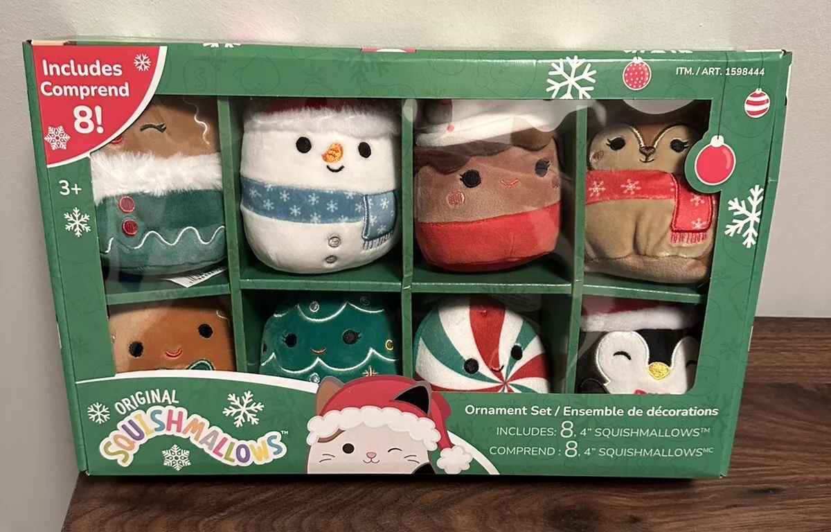 Squishmallow Winter Holiday 8 Pack 4 Inch Plush Ornament Set Collection  2023 New