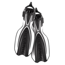 Oceanic Manta Ray Fins Fin Open Heel All Sizes Scuba Snorkeling White/Black