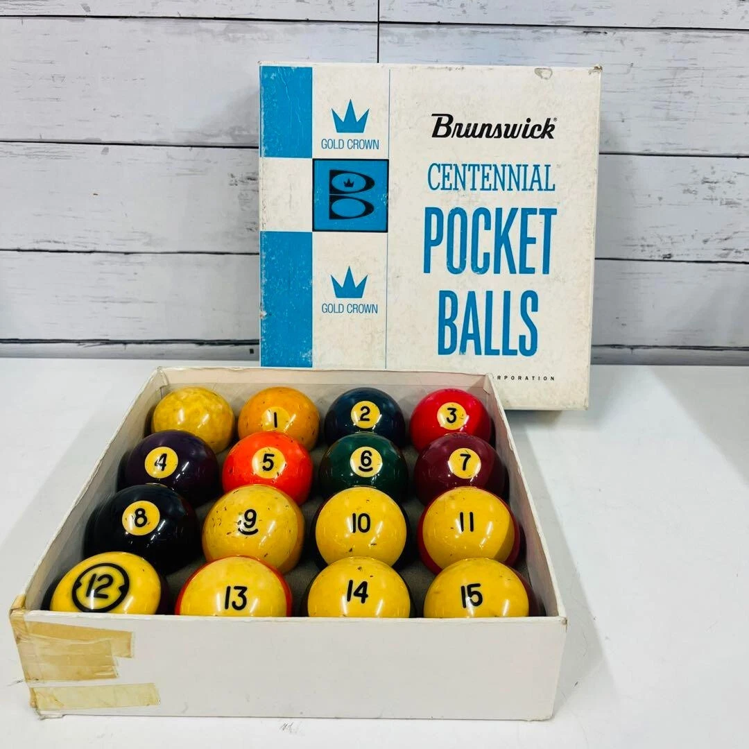 Brunswick Centennial Balls！新品未使用 Vintage Brunswick Centennial Pool Balls Used Collectable Billiard