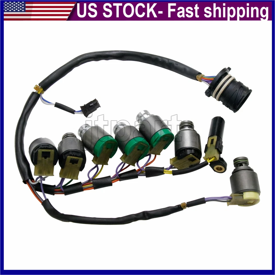 OEM 5HP19 Transmission Solenoids Kit w/ Harness & Sensor For BMW Prosche Audi - Image 3 of 4