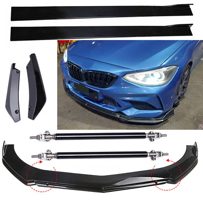 Front Bumper Lip Spoiler Splitter + Side Skirts + Rear For 3 Series F30 F31 E90