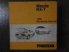 1988 Mazda RX-7 Hatchback Shop Service Repair Manual SE 2+2 GTU GXL Turbo