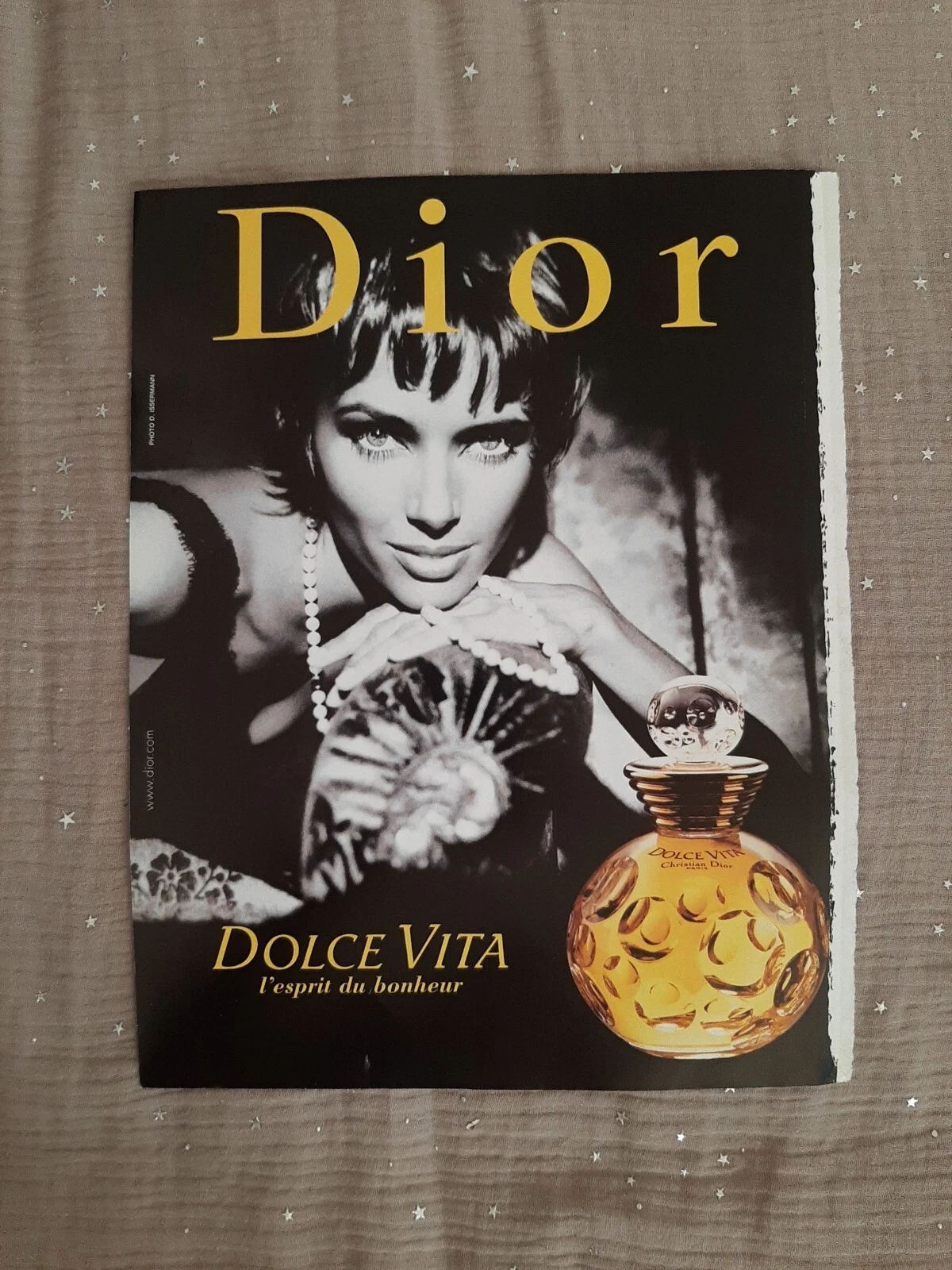 Publicité papier Parfum. Perfume Ad C. Dior Dolce Vita de 1999