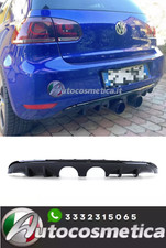 Diffusore paraurti posteriore doppio scarico nero per VW Golf 6 1K 2008-2013