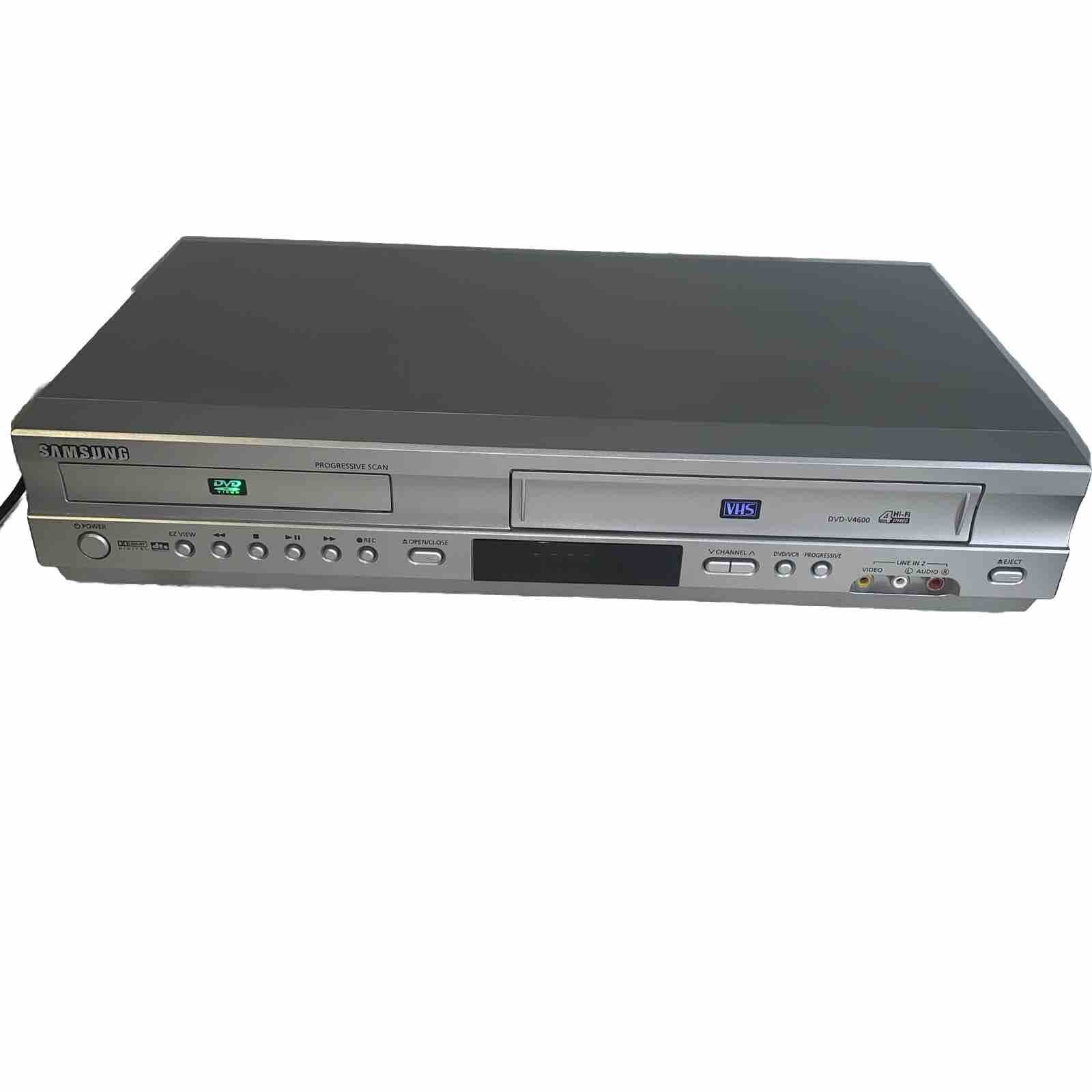 Samsung DVDVCR Combo VHS Player & Recorder DVDV4600 Tested/Works No