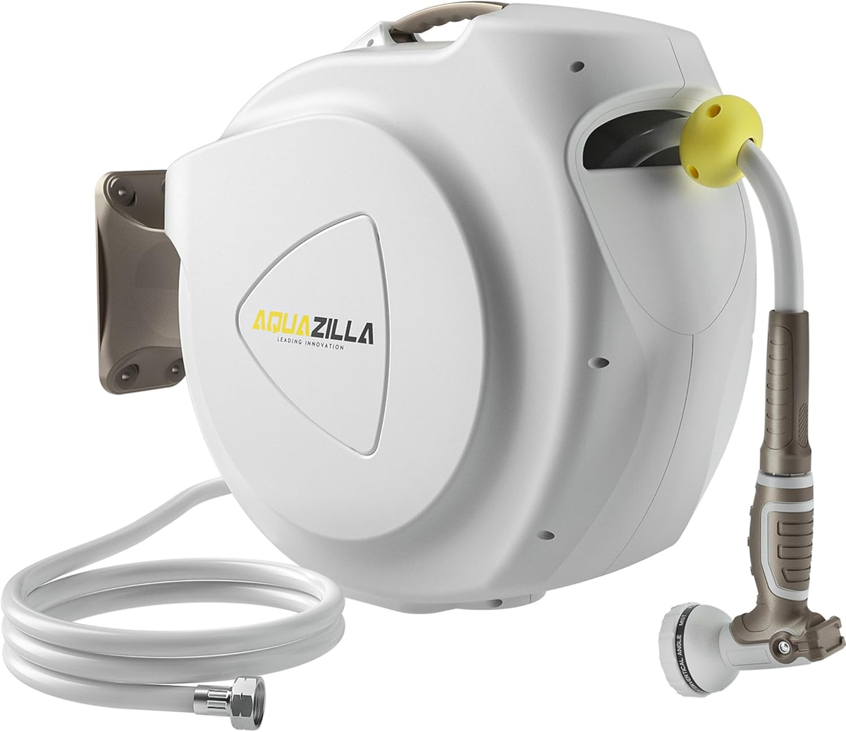 Heavy Duty Retractable Garden Hose Reel 65+6 Ft with 10 Pattern