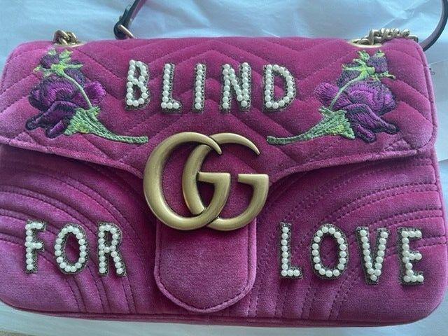 Gucci Blind For Love Pink Rose Velvet Handbag Bag Marmont GG Gucci Blind For Love Pink Rose Velvet Handbag Bag Marmont GG