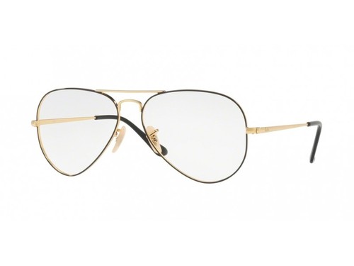 Occhiali da Vista Montatura Ray Ban RX6489 AVIATOR nero gold metallo 2946 |  eBay
