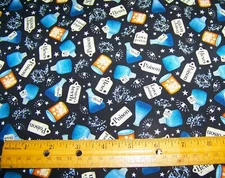1 yard P&B Textiles POTION TOSS HALLOWEEN Bottles on 100% Cotton Fabric