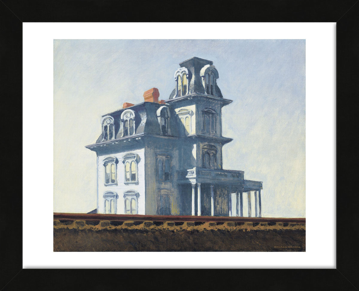 FRAMED ART House by the Railroad, 1925 by Edward Hopper Print Black Frame 13x16
