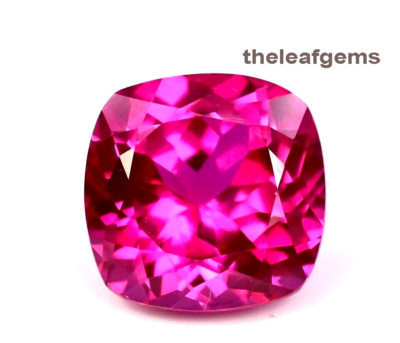 Natural 10 Ct Certified Mogok Pink Ruby Cushion Cut Flawless Loose Gemstone AAA+