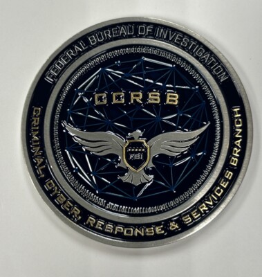 FBI HQ Criminal Cyber Response & Services Branch Challenge Coin
