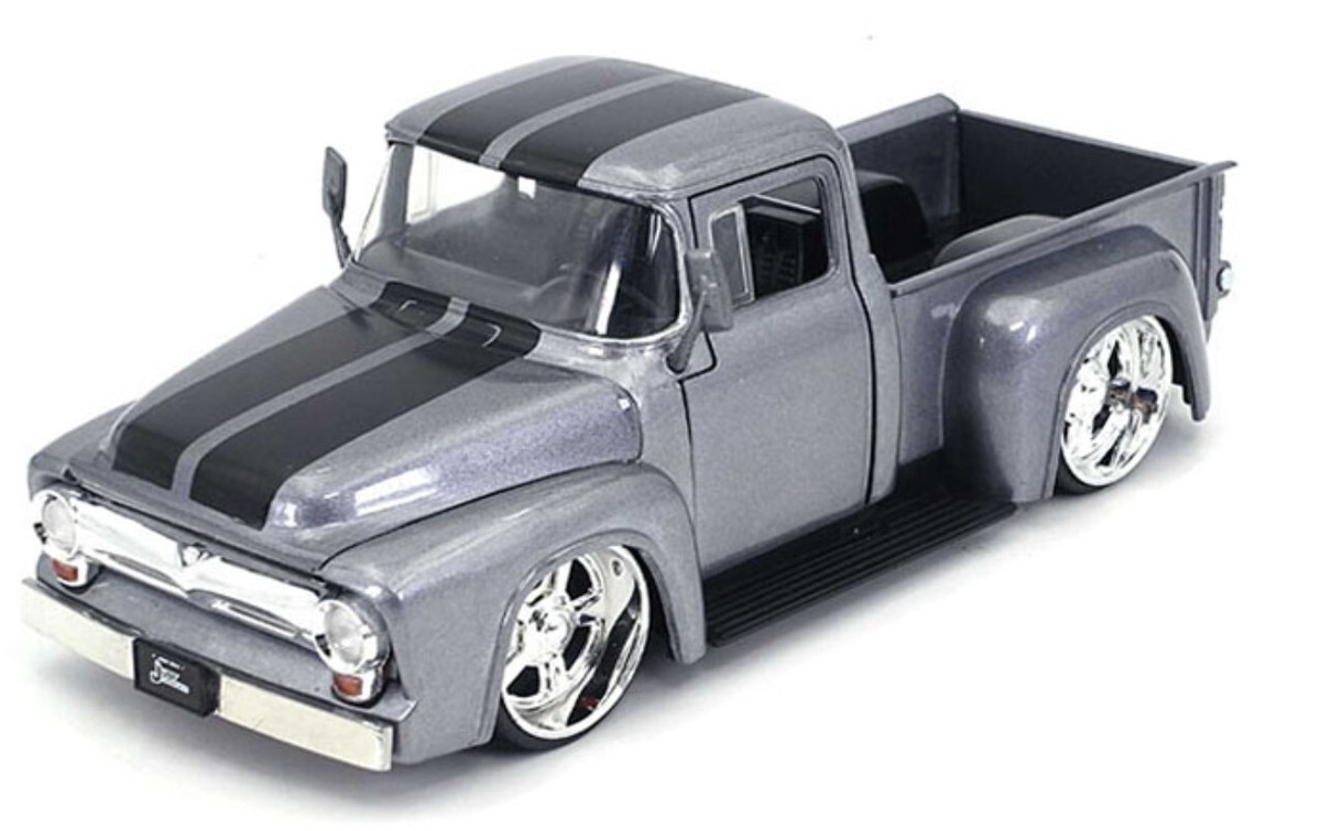 Jada 1:24 1956 Ford F-100 Pickup Custom Just Trucks Orange/Grey