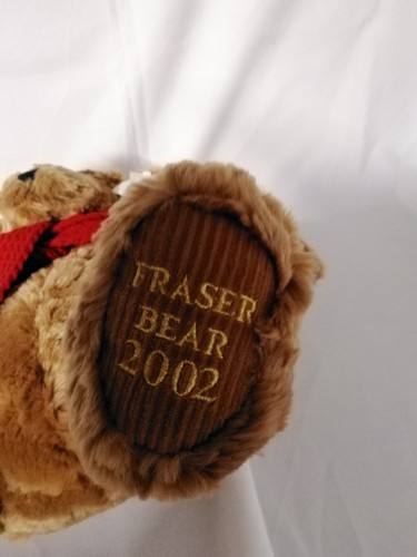 House Of Fraser Bär 2002 Teddybär Stofftier roter Schal Kuschel Plüsch - Bild 9 von 10