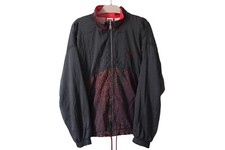 Vintage NIKE Track Jacket Size L abstract pattern black 90s sport windbreaker
