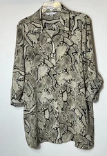 Counterparts Women’s Blouse Adjustable sleeves womens size XL Button up collared