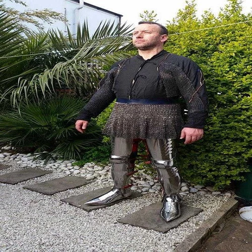 Falda de cota de malla siglo XV/Falda de cota de malla medieval/Buena para evento Foto 3 de 4